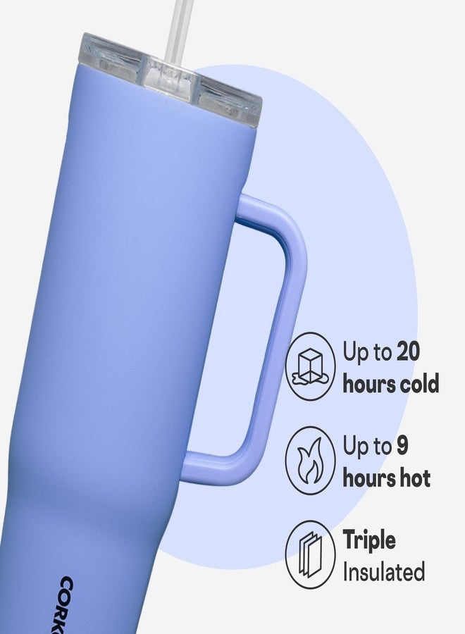 Corkcicle Cruiser Insulated Tumbler - Keeps Drinks Cold 20 Hours - Triple-Insulated Stainless Steel - Spill-Proof Lid - Summer Drinkware Gift - Keeps Drinks Ice Cold - 40 oz - Periwinkle - Image 3